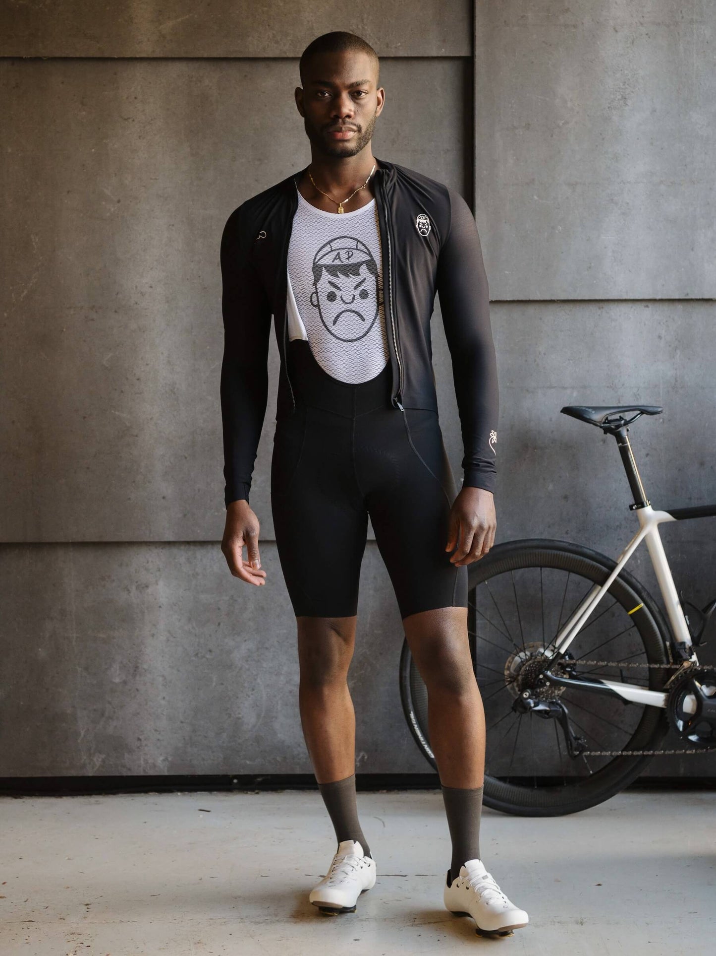 White Mesh Cycling Base Layer