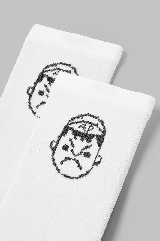 High Top Classic White Cycling Socks