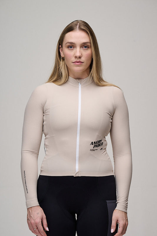 Off-Season Long Sleeve Cycling Jersey | Chalk
