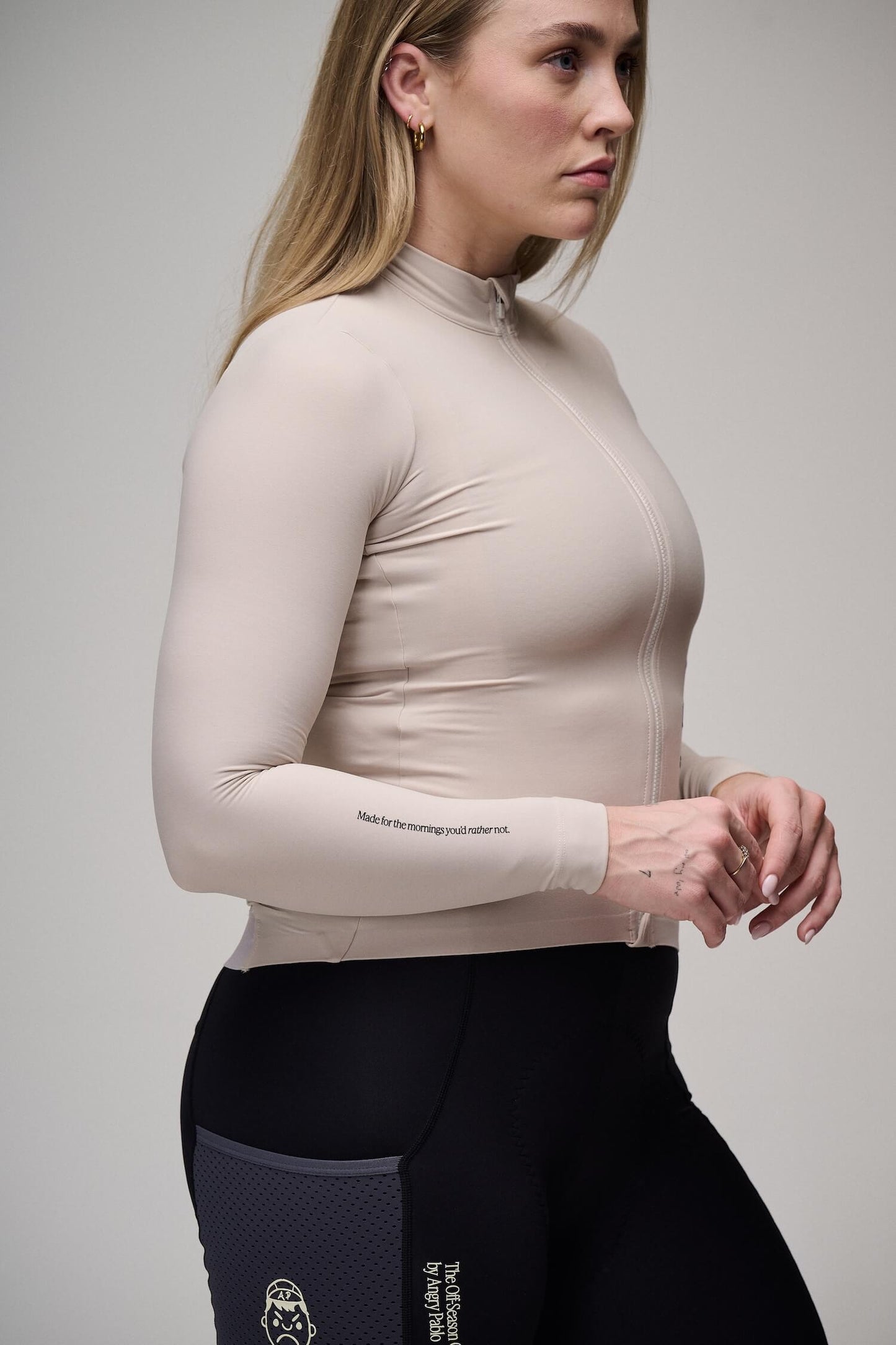 Off-Season Long Sleeve Cycling Jersey | Chalk