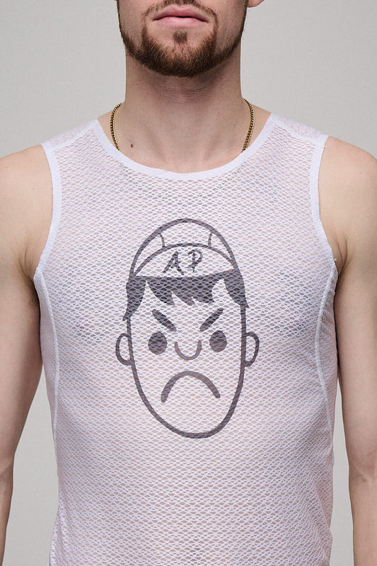 White Mesh Cycling Base Layer